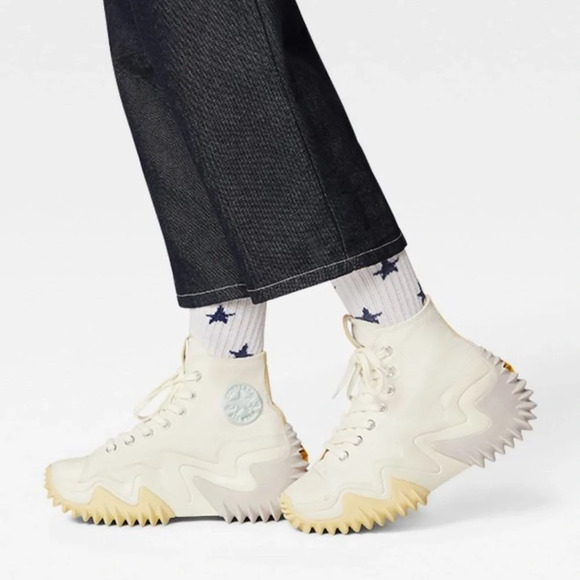 New Converse Run Star Motion Trance Form High Top Egret Platform Sneakers - Picture 2 of 11